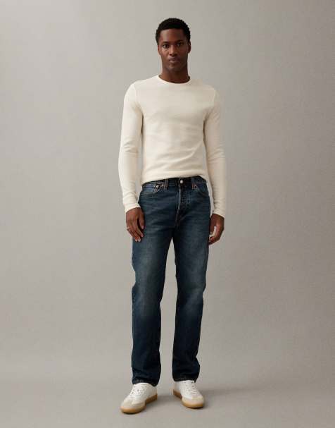 Levi's 501 original straight jeans in dark wash - view 1