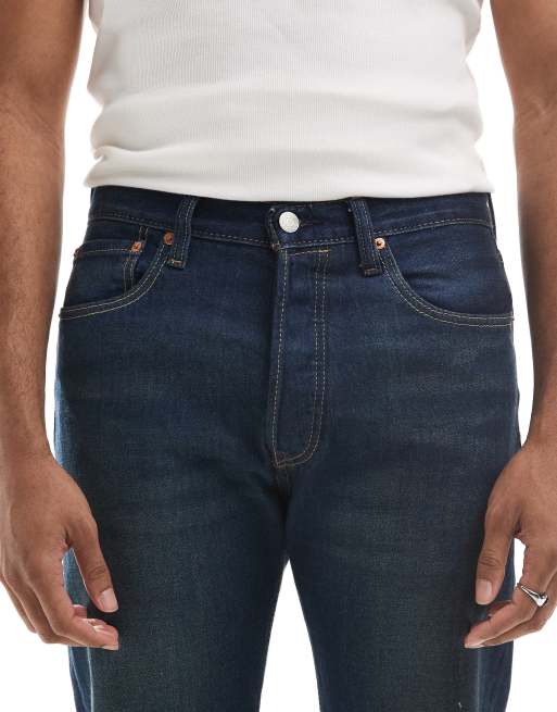 Levi's – 501 Original – Straight Jeans in dunkelblauer Waschung, 5 von 5