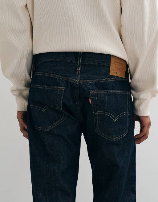Levi's – 501 Original – Straight Jeans in dunklem Marineblau, 4 von 5