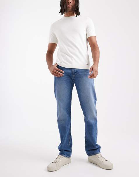 Levi's 501 original straight jeans in mid wash - view 1