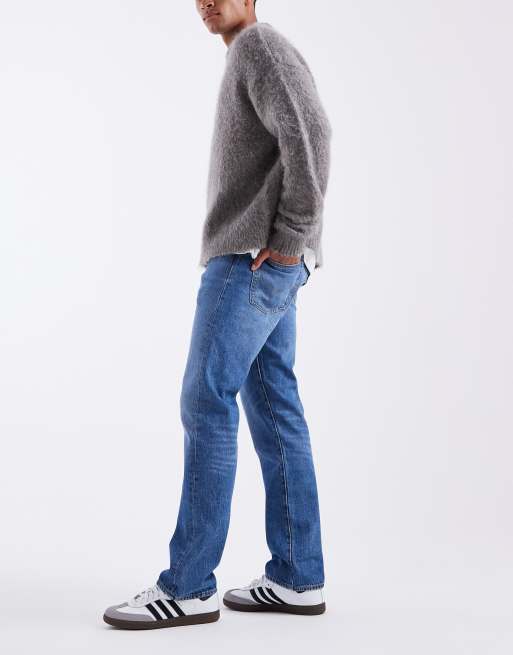Levi's – 501 Original – Straight Jeans in mittelblauer Waschung, 3 von 5