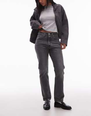 Levi's - 501 Original - Straight Jeans in schwarzer Waschung