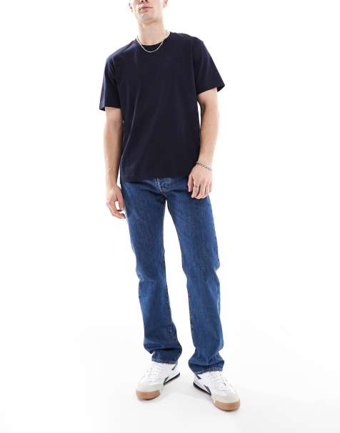 Levi's 501 original tapered fit jeans in blue - view 1