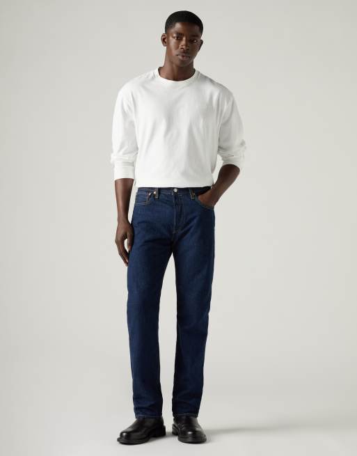 Levi's 501 originele jeans in gemêleerd blauw, 2 van 4