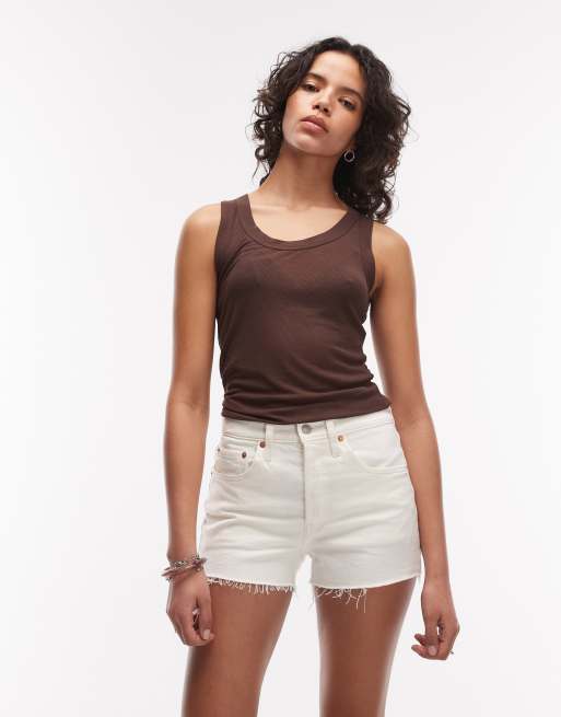 Levi's 501 oryginalne białe szorty jeansowe, 3 z 5