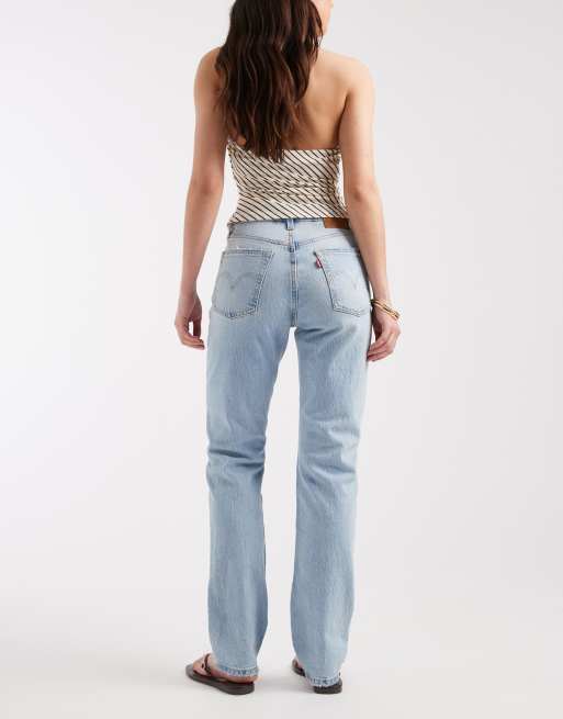 Levi's 501 raka jeans i ljusblått, 3 av 5