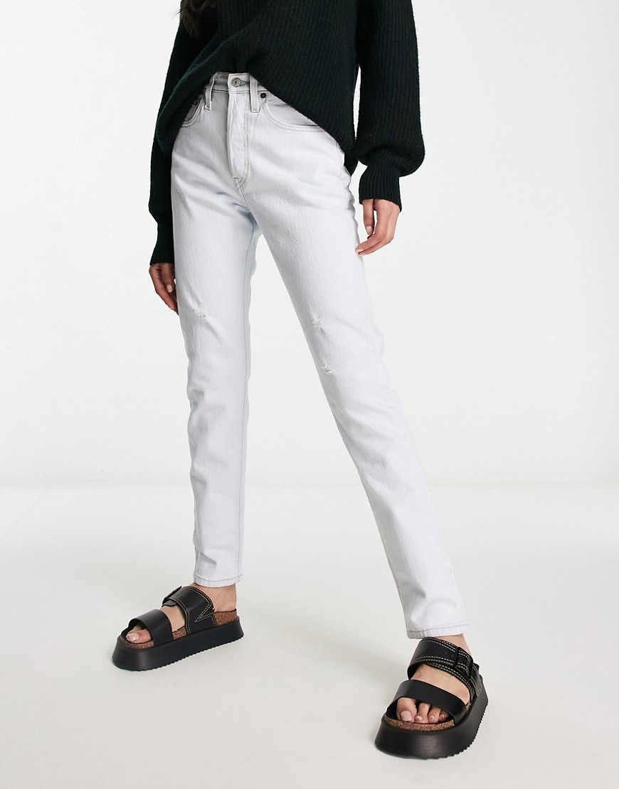 Levi's 501 skinny jeans in light wash-White