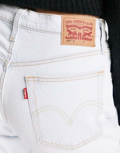 Levi's white 2024 jeans 501