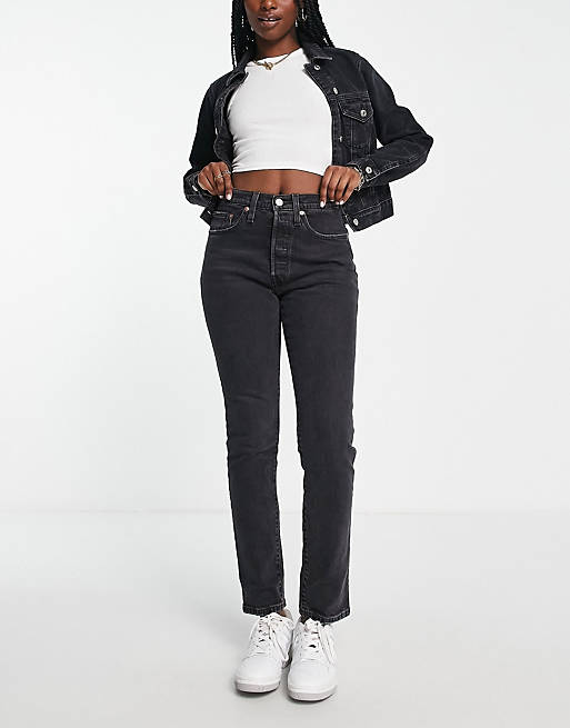 Levi's 501 skinny jeans in wash black