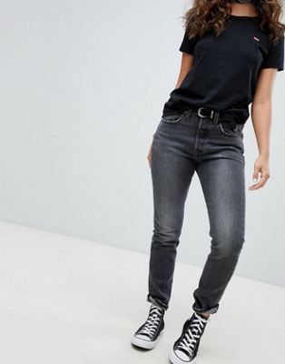 Levi's 501 Skinny Jeans in Washed Black 