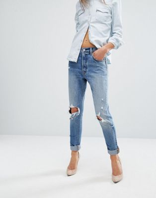 Levi's 501 Skinny Jeans Ripped Knees | ASOS