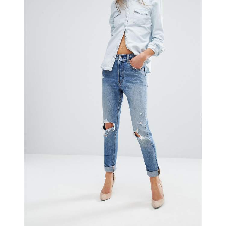 Levi skinny jeans womens on sale ripped