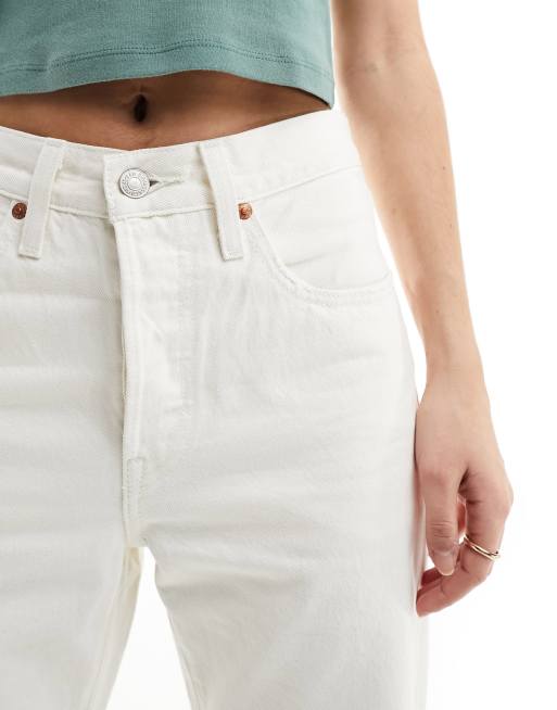 501 crop jeans white best sale