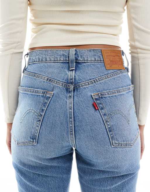 Levi's 501 straight jeans i mellemblå, 4 af 5
