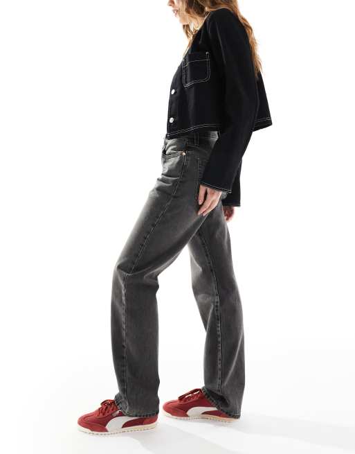Levi's – 501 – Svarta, raka jeans i 90-talsstil med tvättad finish, 3 av 5