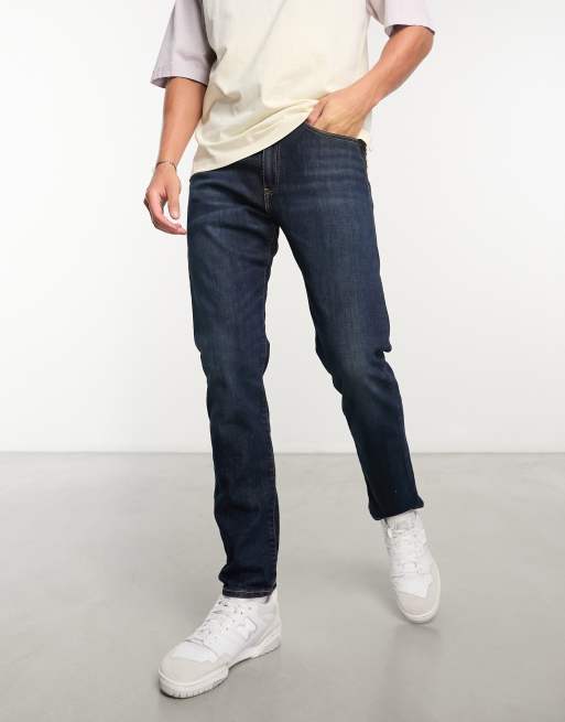 Levi's – 502 – Avsmalnande jeans med marinblå tvätt