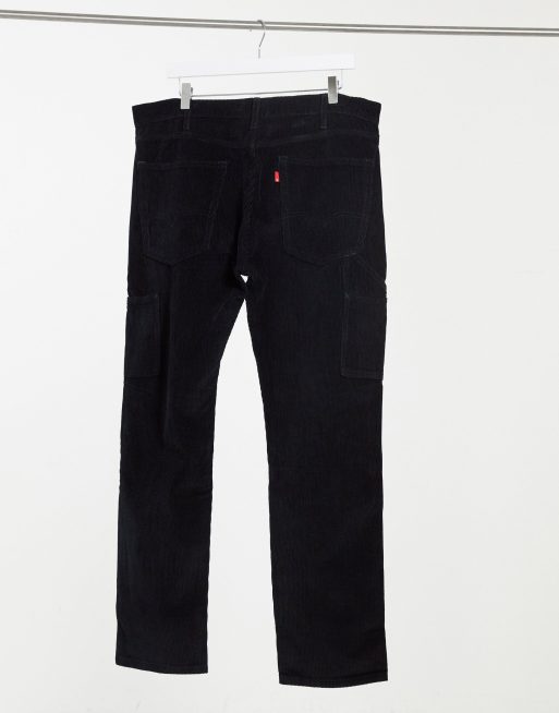 Levi s 502 corduroy carpenter pant in mineral black