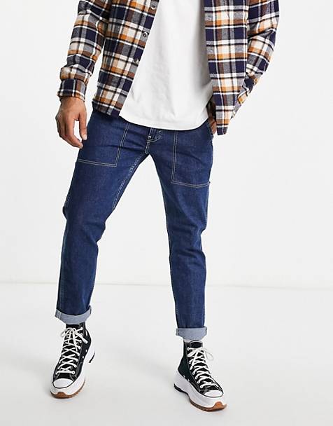 Herren Bekleidung Jeans Jeans mit Tapered-Fit schmal zulaufende jeans in Blau für Herren landon Carhartt WIP Denim 