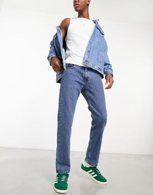 Levi's 502 tapered fit jeans in mid blue wash - ASOS Price Checker