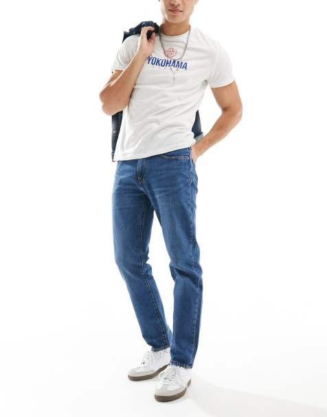Levi's - 502 - Jean fuselé - Bleu marine délavé - view 1
