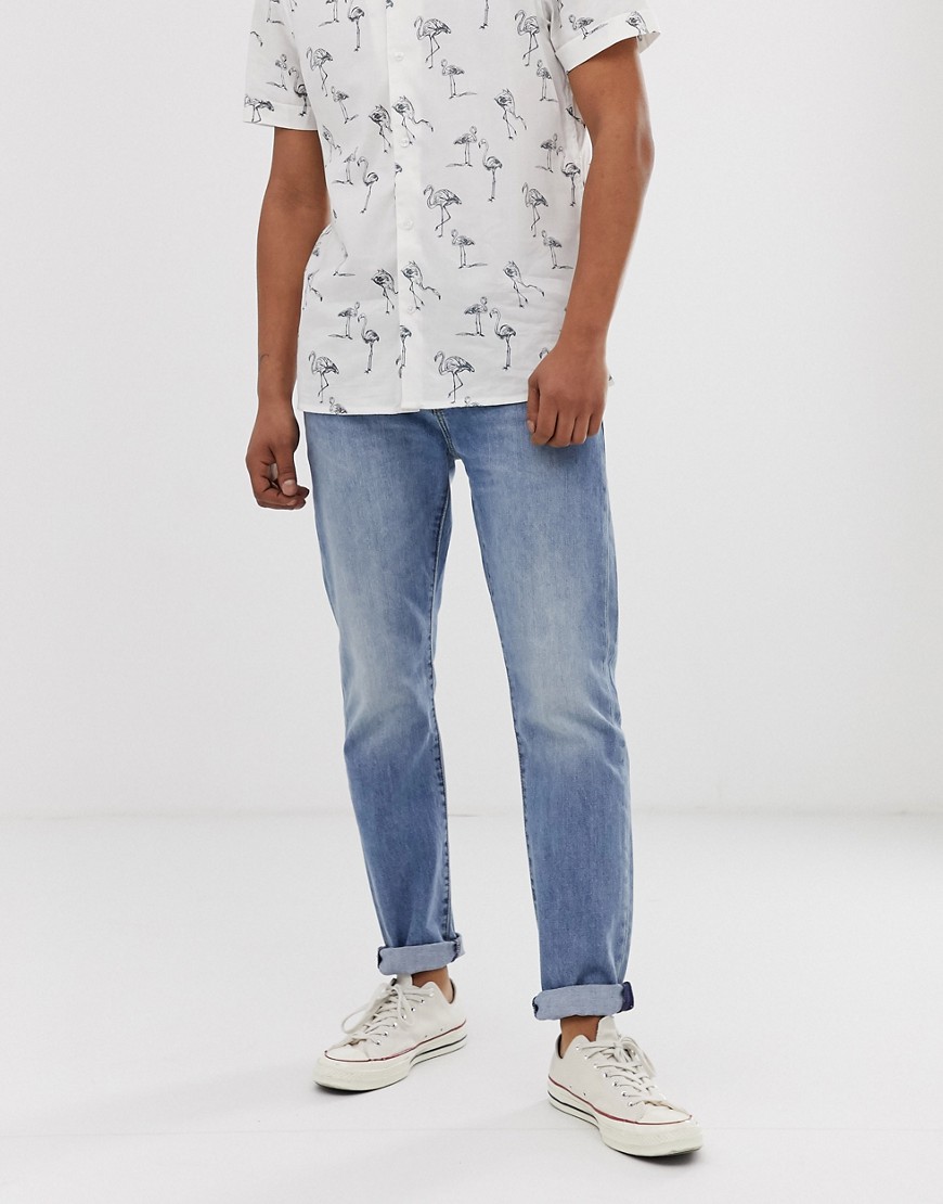 Levi's – 502 – Ljusa avsmalnande jeans i regular fit-Blå
