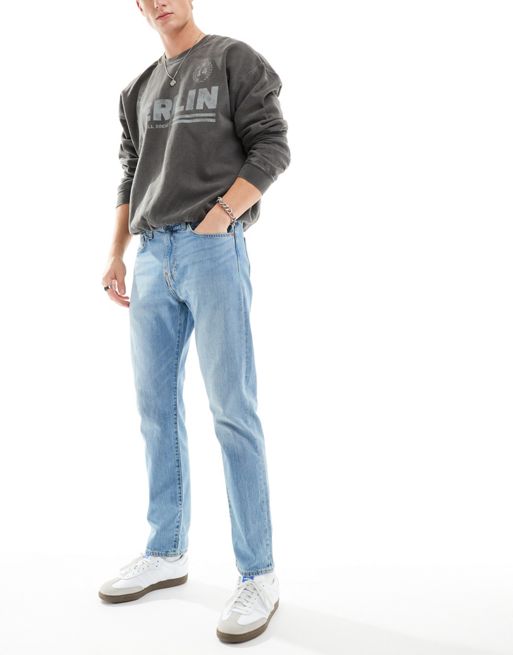 Levi's – 502 – Ljusblå, tvättade jeans med avsmalnande passform
