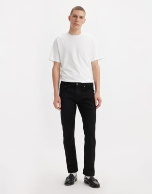 Native Cali - Schmal zulaufende Jeans in Schwarz Schwarz W30 L30