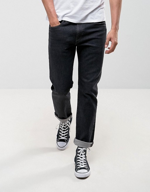 Levis 502 Regular Taper Fit Jeans Lorimer Washed Black | ASOS