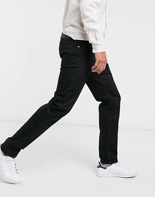 Levi's 502 regular tapered fit jeans in nightshine black | ASOS
