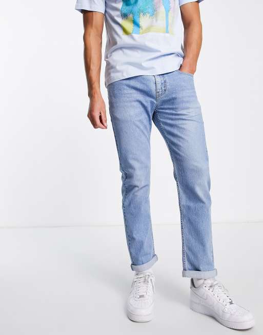 Levi's 502 taper hi ball jeans in light wash blue | ASOS