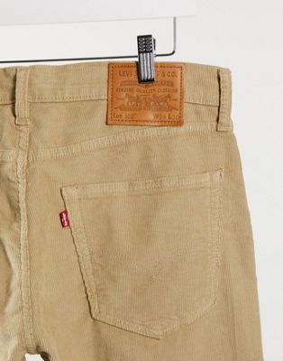 502 tapered corduroy chinos in beige | ASOS