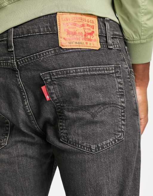 Levis 502 shop stretch black