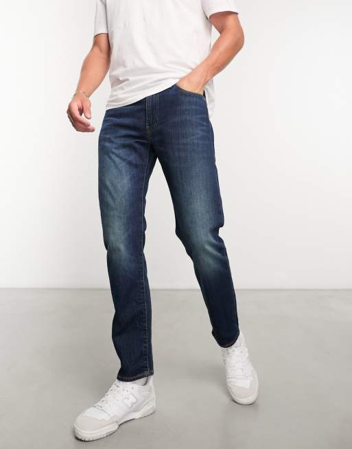 Levi's 512 slim taper jeans in dark navy wash