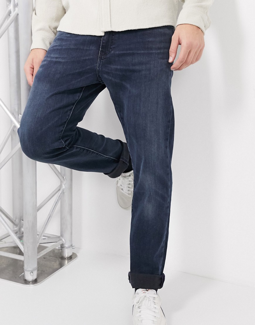 Levi's 502 tapered fit jeans in headed south dark wash-Navy