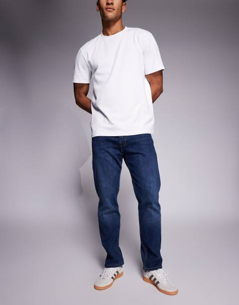 Levi's 502 tapered jeans in mid blue  - view 1