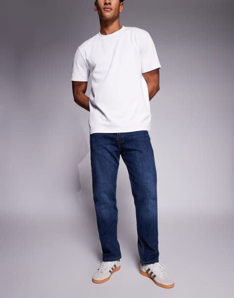 Levi's 502 tapered jeans in mid blue - view 1