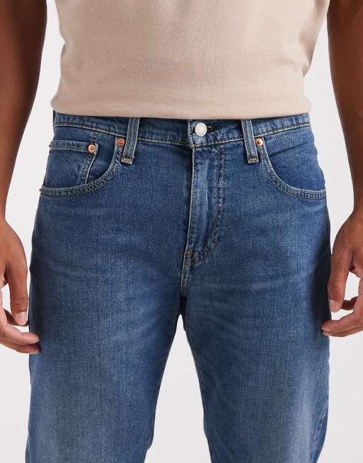 Levi's 502 tapered jeans in mid blue, 5 of 5
