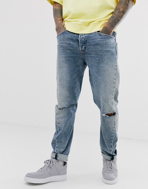 Levi's 502 tapered light indigo jeans