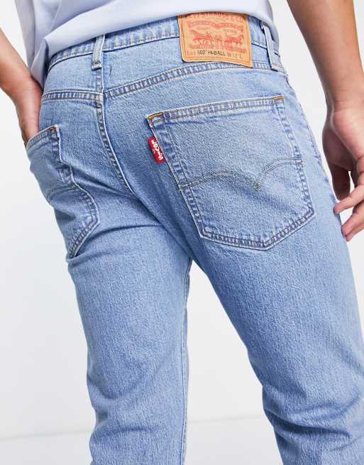 Levi's - 502 - Tapered lyseblå jeans med høje buksekanter, 3 af 4