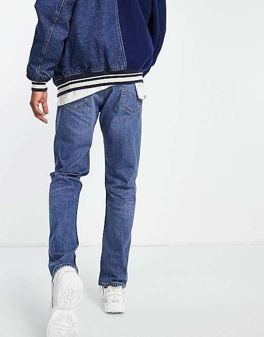 Levi's 505 regular fit jeans in mid blue | ASOS