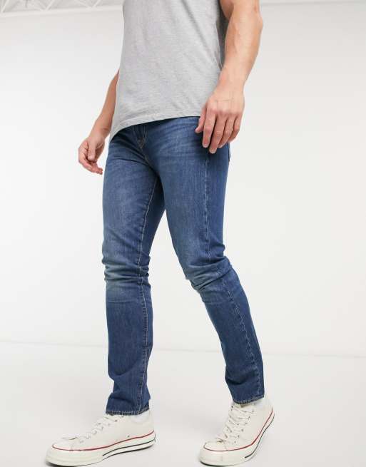 Levi's - 510 Moose Tracks - Skinny fit jeans i mellemblå vask, 4 af 4