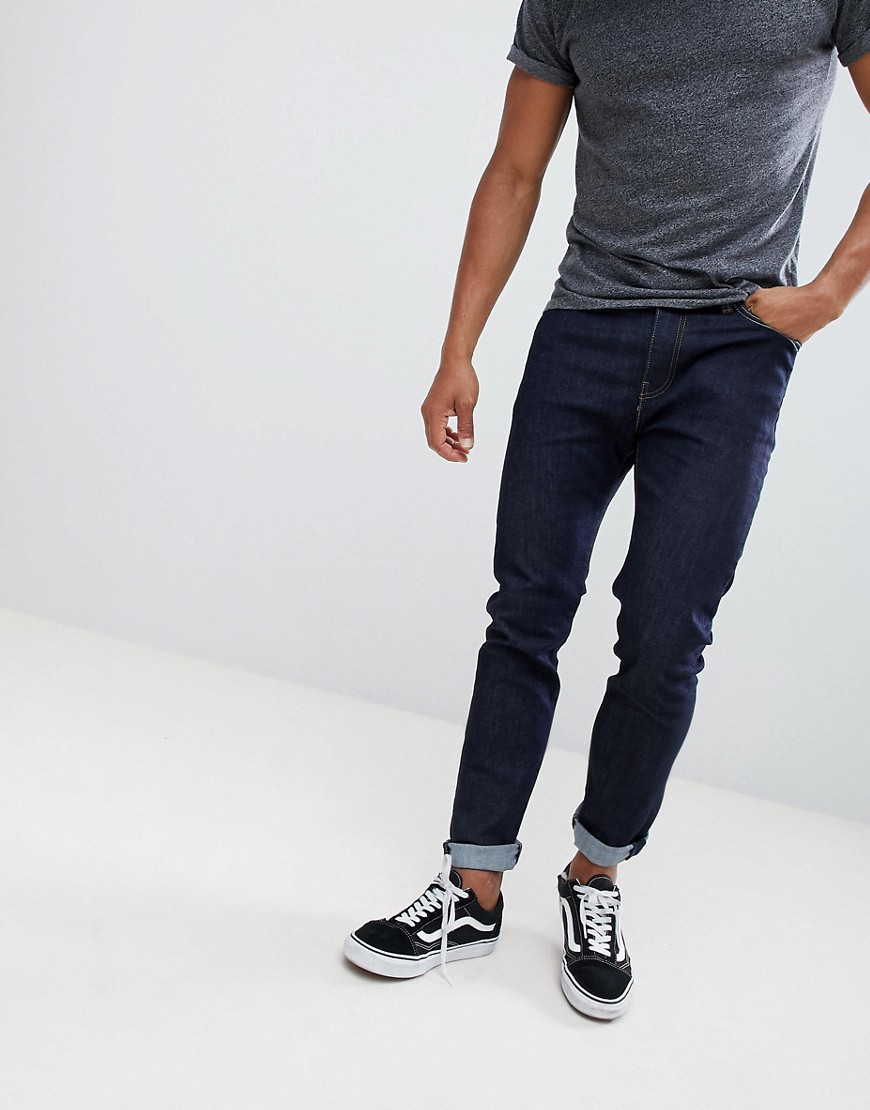 Levi's - 510 Skinny-fit jeans in indigo met wassing-Blauw