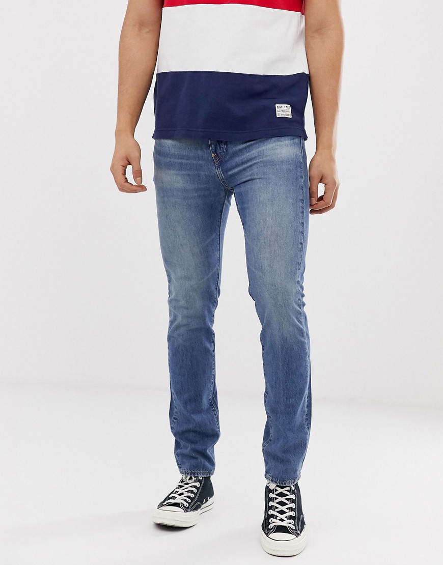 Levi's 510 skinny fit standard rise jeans in wobbegong warp cool light wash-Blue