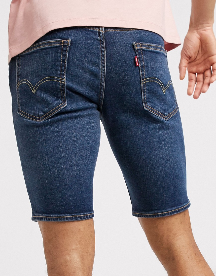 Levi's - 511 - Pantaloncini di jeans slim lavaggio Rye scuro-Blu