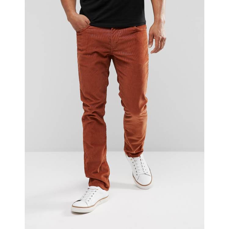 Levis 511 Slim Fit Cord Trousers Rich Brown ASOS