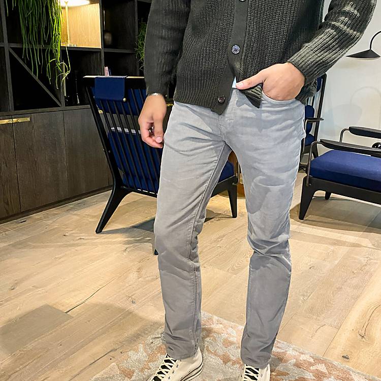 Levi's 511 slim fit corduroy pants in steel grey | ASOS