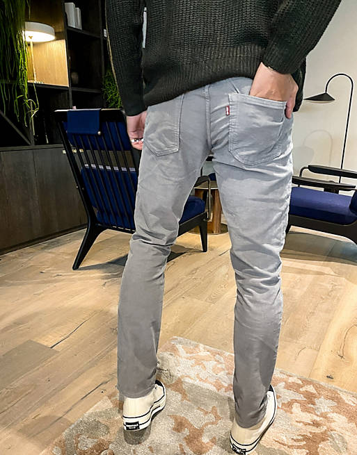 Levi's 511 slim fit corduroy pants in steel grey | ASOS