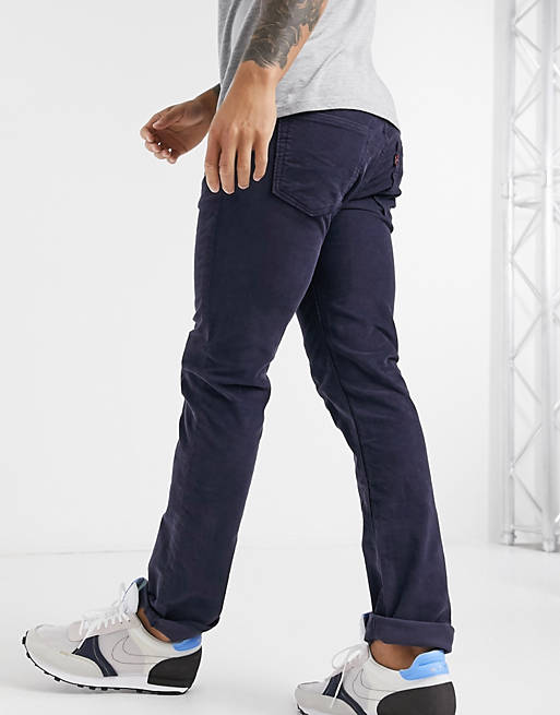 Levi's 511 slim fit corduroy trousers in nightwatch blue | ASOS