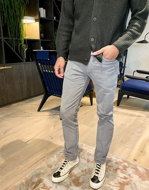 Levi's 511 slim fit corduroy trousers in steel grey