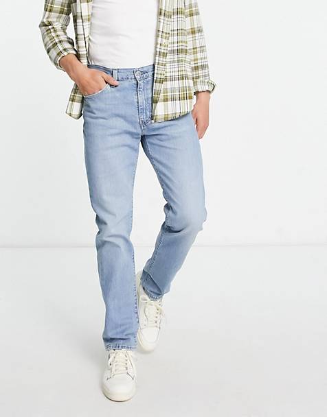 Heren Kleding voor voor Jeans voor Jeans met rechte pijp TOPMAN Denim Ruimvallende Jeans in het Blauw voor heren 